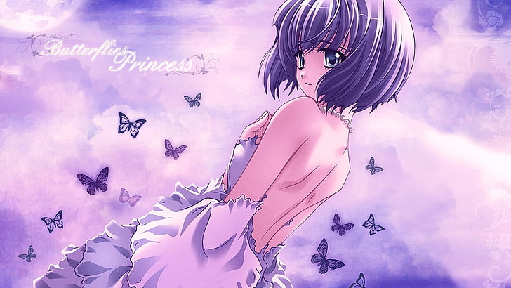 anime, anime girls, short hair, looking at viewer, one person, HD wallpaper