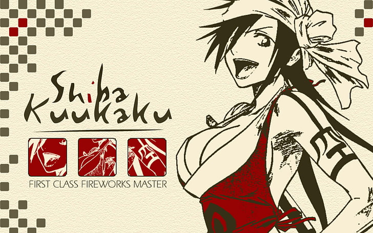 Bleach, anime, text, art and craft, red, communication, creativity, HD wallpaper