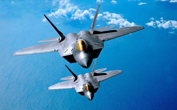 HD wallpaper: F-22 Raptor, military aircraft, jet fighter, US Air Force,  cyan | Wallpaper Flare