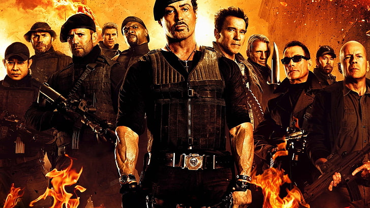 The Expendables II wallpaper, movies, Sylvester Stallone, Bruce Willis, HD wallpaper
