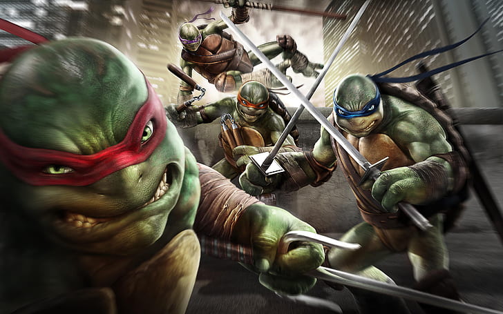 Teenage Mutant Ninja Turtles Out of the Shadows Game, tmnt characters photo, HD wallpaper