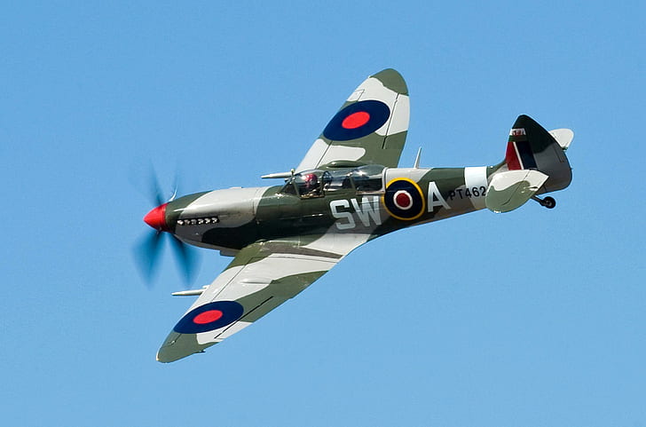 Supermarine Spitfire, airplane, vintage, wwii, classic, british, HD wallpaper