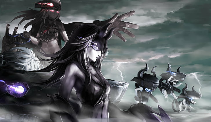 Anime, Kantai Collection, Destroyer Water Demon, Light Cruiser Hime