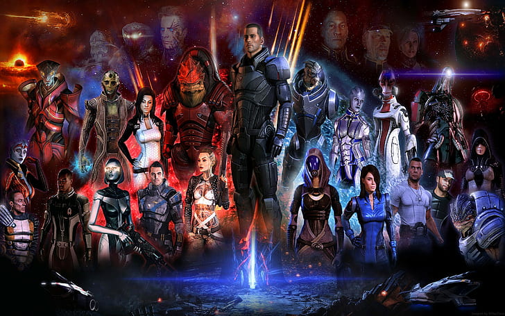 Mass Effect, fantasy art, digital art, video games, Mass Effect 2, HD wallpaper