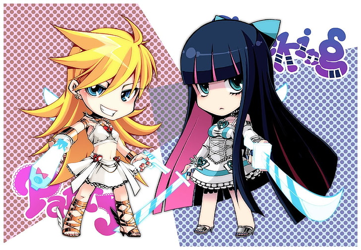 yellow haired anime character, Panty and Stocking with Garterbelt