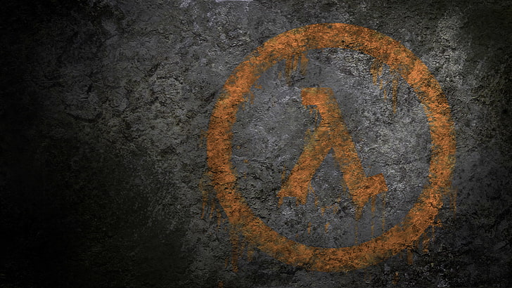 Half-Life logo, grafiti, Game, Lambda, Spray, backgrounds, dirty, HD wallpaper