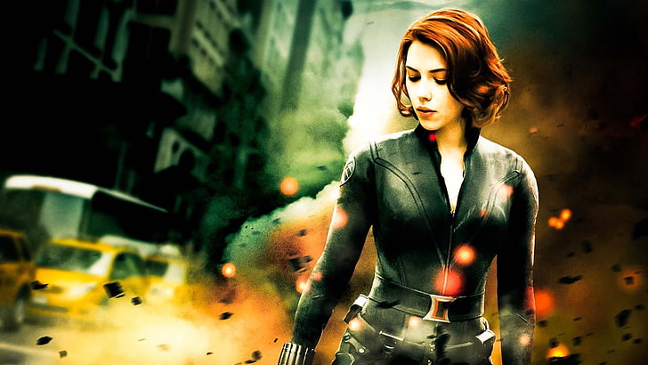 Blackwidow from avengers, Scarlett Johansson, Black Widow, The Avengers, HD wallpaper