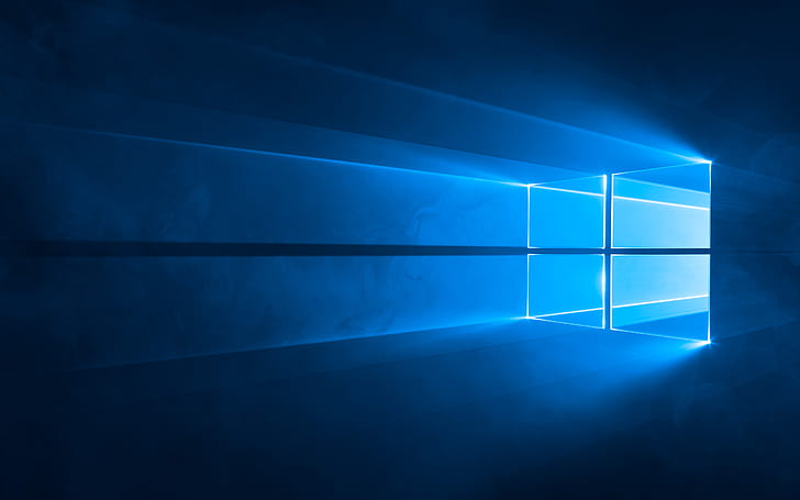 windows, computer, windows 10, original, blue, abstract, backgrounds HD wallpaper