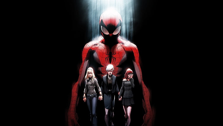 Spider-Man illustration, Marvel Comics, superhero, mask, Mary Jane Watson, HD wallpaper