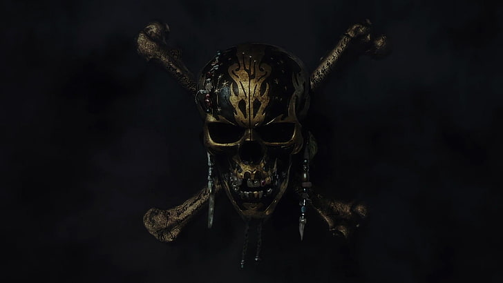 Pirates of the Caribbean, skull, HD wallpaper