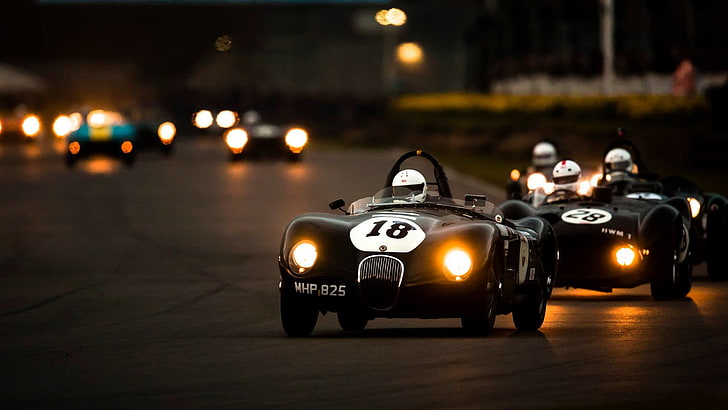 Goodwood Festival of Speed, race cars, British cars, Jaguar (car), HD wallpaper