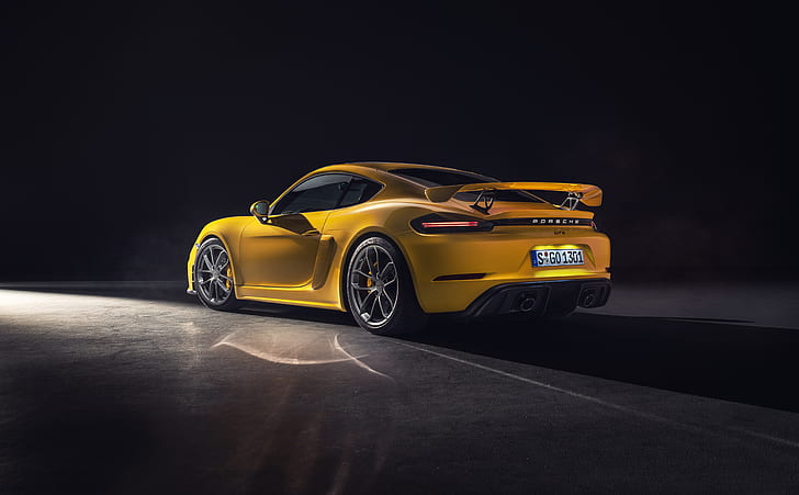 Porsche, vehicle, car, simple background, Porsche Cayman GT4, HD wallpaper