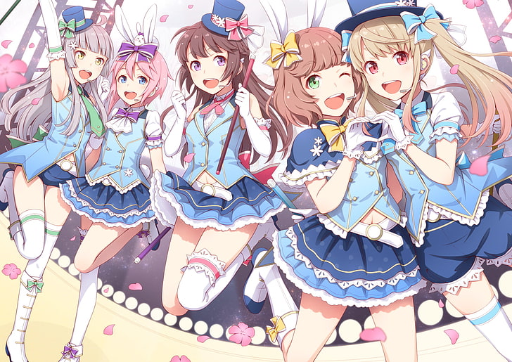 Girls Avenue, anime, anime girls, representation, multi colored, HD wallpaper
