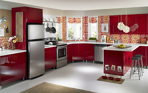 Hd Wallpaper Kitchen Interior Design, How To Bolt Kitchen Cabinets Together In Minecraft