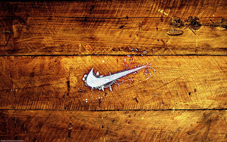 HD black Nike logo, wood - no people, textured | Wallpaper Flare