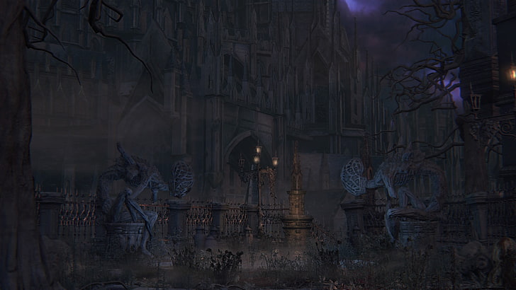 castle wallpaper, Bloodborne, screen shot, video games, architecture