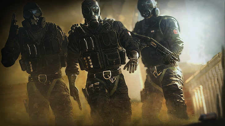 three soldier character wallpaper, Rainbow Six: Siege, video games