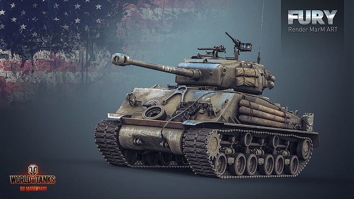 world of Tanks poster, wargaming, render, video games, M4 Sherman, HD wallpaper