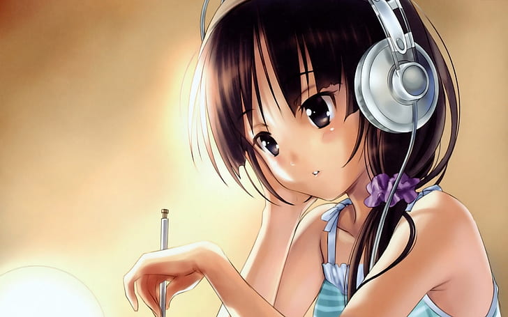 headphones kon ipod akiyama mio anime girls 1440x900  Anime Hot Anime HD Art, HD wallpaper