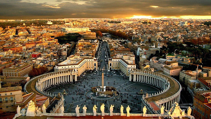 vatican city, europe, square, saint peter, vatican city state, HD wallpaper