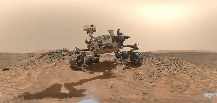 Curiosity, Mars, planet, robotic rover, selfies, HD wallpaper