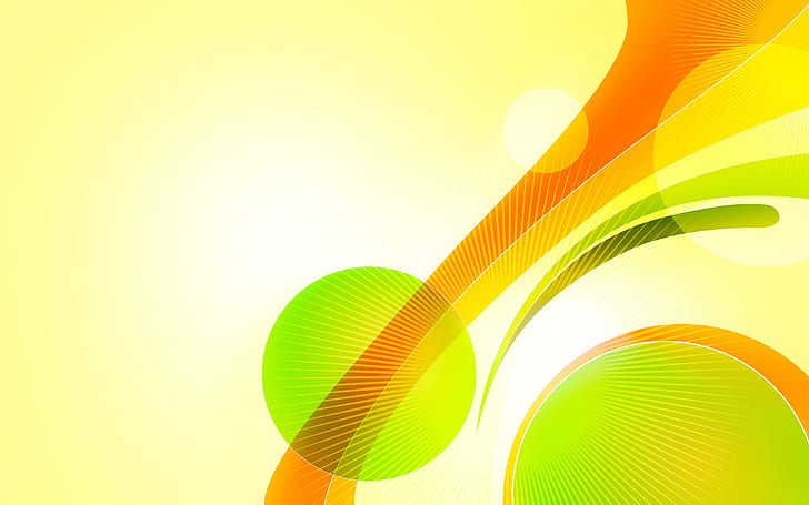 Great Colourful Abstract, circle, green, yellow