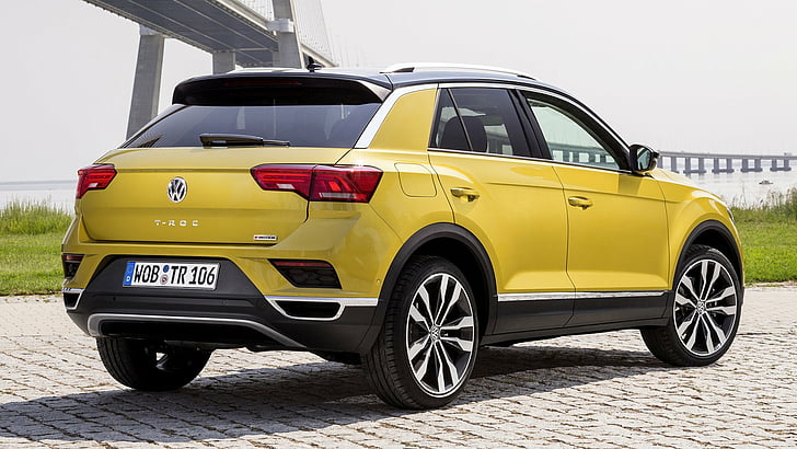 Volkswagen, Volkswagen T-Roc, Car, SUV, Yellow Car, HD wallpaper