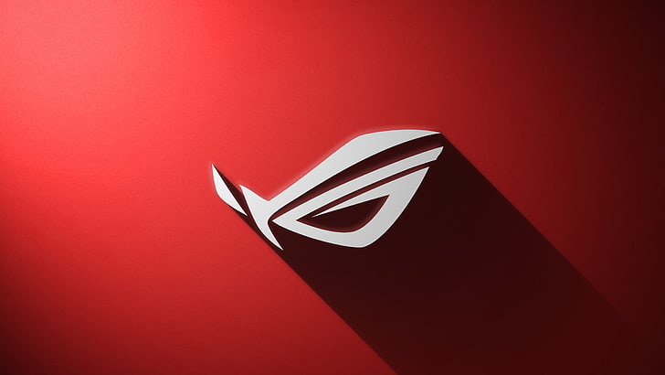 Asus Republic of Gamers logo, shadow, red, no people, studio shot, HD wallpaper