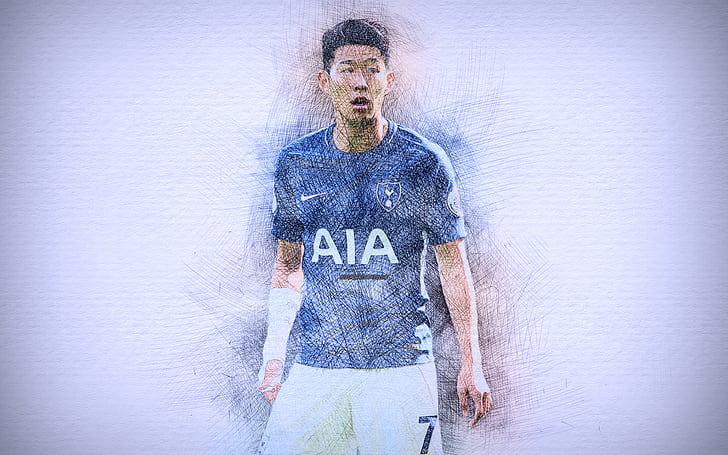 Soccer, Son Heung-Min, South Korean, Tottenham Hotspur F.C., HD wallpaper