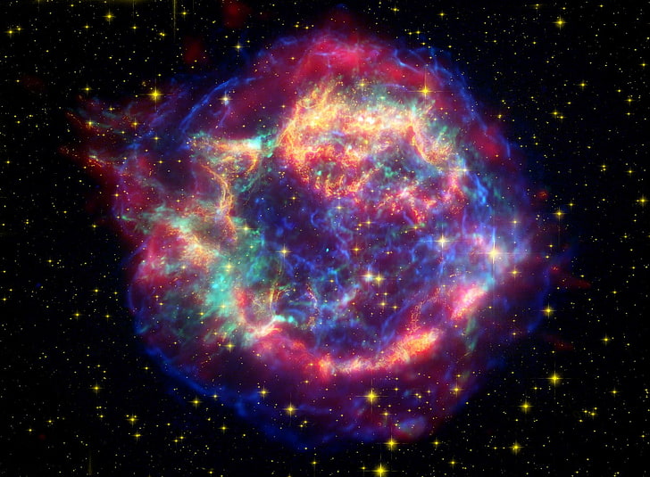 Supernova Remnant, space galaxy wallpaper, 3D, astronomy, star - space, HD wallpaper