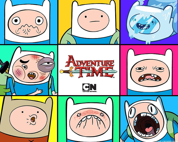 assorted color of printed textile, Adventure Time, Finn the Human, HD wallpaper