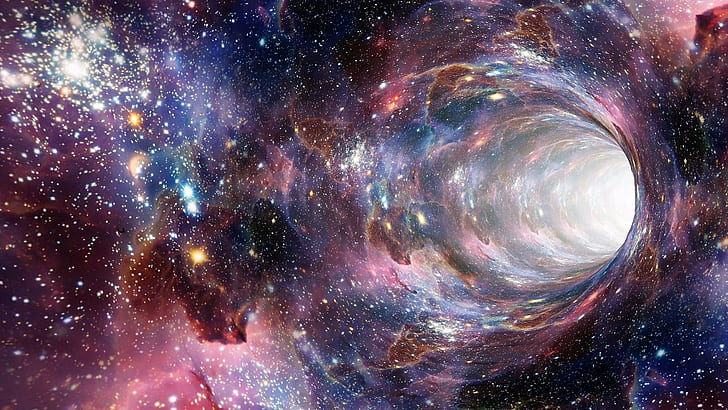 illusion, hole, wormhole, spacetime, universe, stars, galaxy