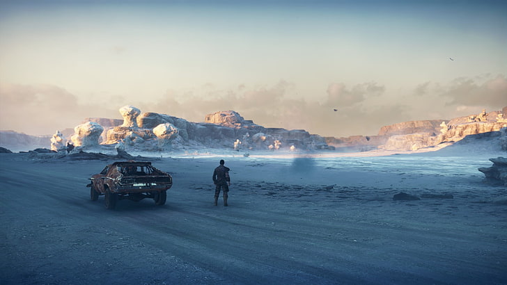 black vehicle, Mad Max, futuristic, science fiction, Mad Max (game), HD wallpaper