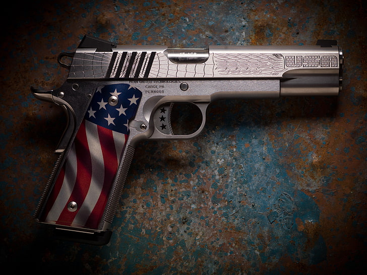 1911, american, flag, pistol