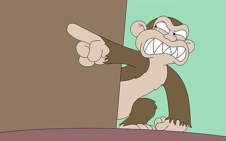 HD wallpaper: Evil Monkey Family Guy, monkey beside wall pointing at it's  right illustration | Wallpaper Flare
