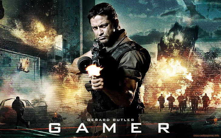 Movie, Gamer, Gerard Butler, HD wallpaper