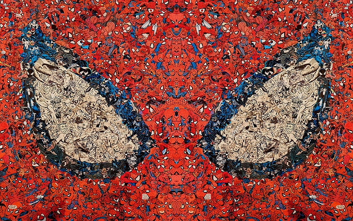 Spider-Man Marvel Eyes Red HD, cartoon/comic, HD wallpaper