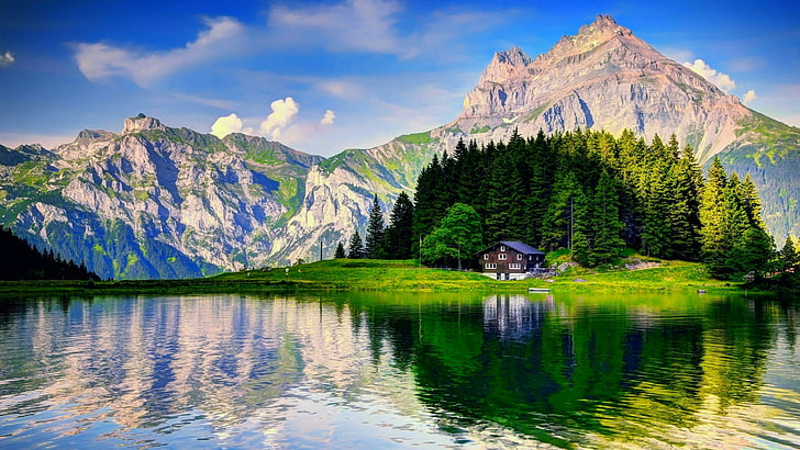 reflection, nature, mountain, wilderness, mount scenery, mountainous landforms, HD wallpaper