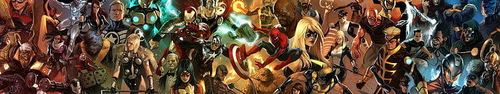 Black Widow, Captain America, comics, Dr. Doom, Iron man, spider man, HD wallpaper