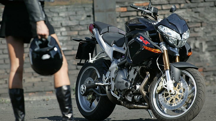 benelli, bike, girl, helmet, motorcycle