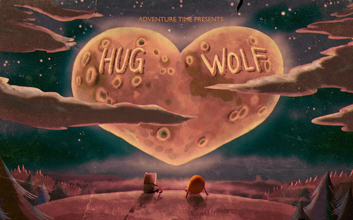Adventure Time presents Hug Wolf digital wallpaper, Finn the Human