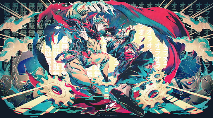 game digital wallpaper, JoJo's Bizarre Adventure, DIO, Jotaro Kujo HD wallpaper