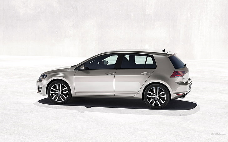 gray 5-door hatchback, Volkswagen, golf 7, golf VII, car, motor vehicle, HD wallpaper