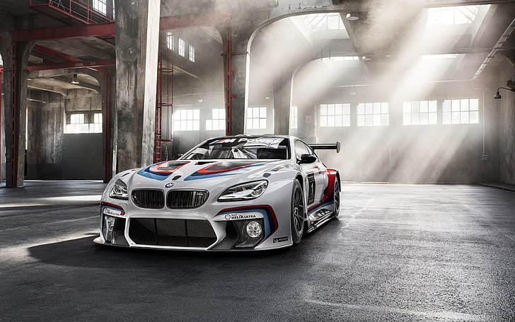 silver BMW coupe, car, BMW M6 GT3, mode of transportation, motor vehicle, HD wallpaper