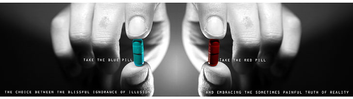 blue and red medication capsules, take the blue pill and take the red pill, HD wallpaper