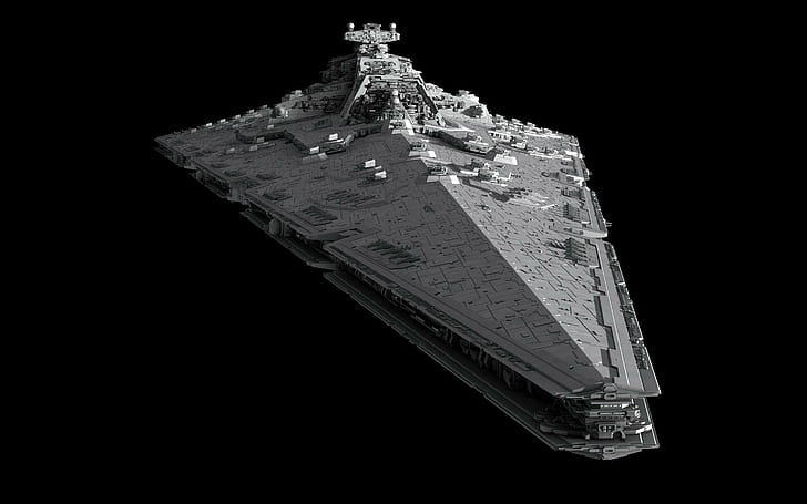 Star Destroyer, grey millennium falcon, movies, 2880x1800, star wars, HD wallpaper