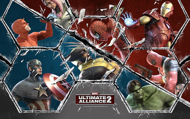 Video Game, Marvel: Ultimate Alliance 2, Captain America, Daredevil, HD wallpaper