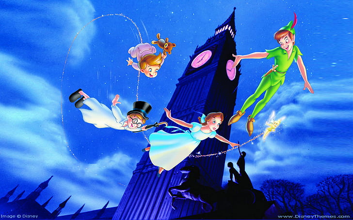 Peter Pan And Friends Wendy Darling John Darling Lost Boys Walt Disney Pictures 2560×1600, HD wallpaper