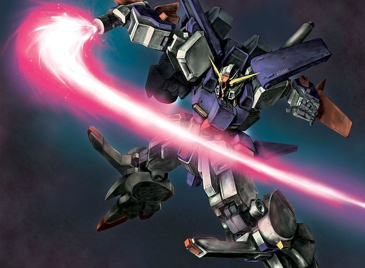 Hd Wallpaper Blue And Gray Robot Digital Wallpaper Gundam Mobile Suit Mobile Suit Gundam Zz Wallpaper Flare