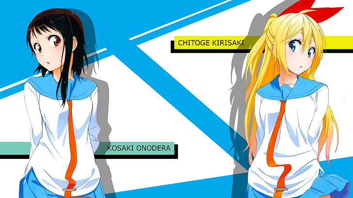 Nisekoi, anime girls, Onodera Kosaki, Kirisaki Chitoge, HD wallpaper
